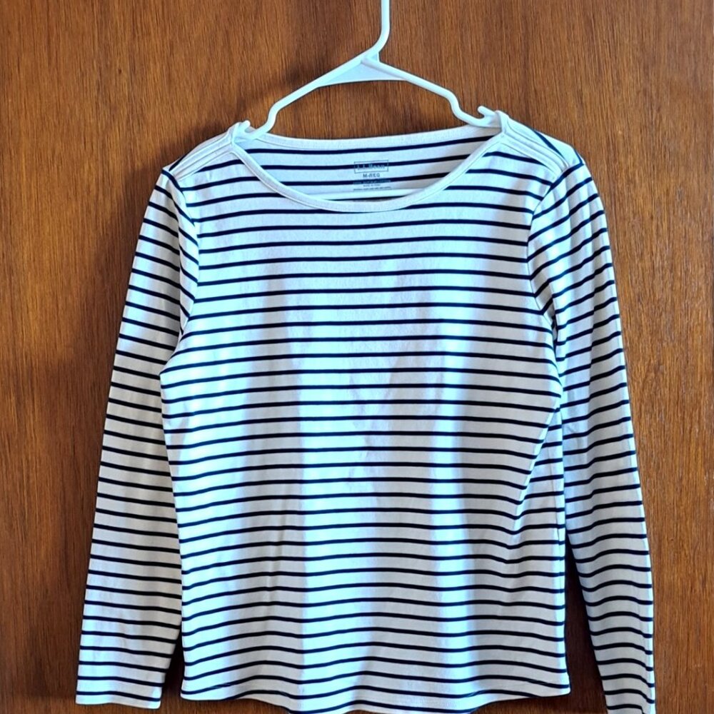 MEDIUM  LLBean French sailor top, 100% Supima cotton